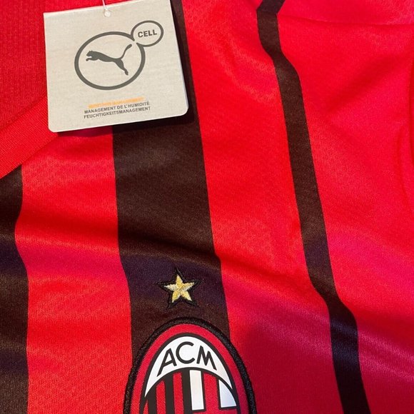 #8 AC Milan Ibrahimovic #11 Home Puma 21/22 Authentic Pro Soccer Jersey NWT - Picture 3 of 4